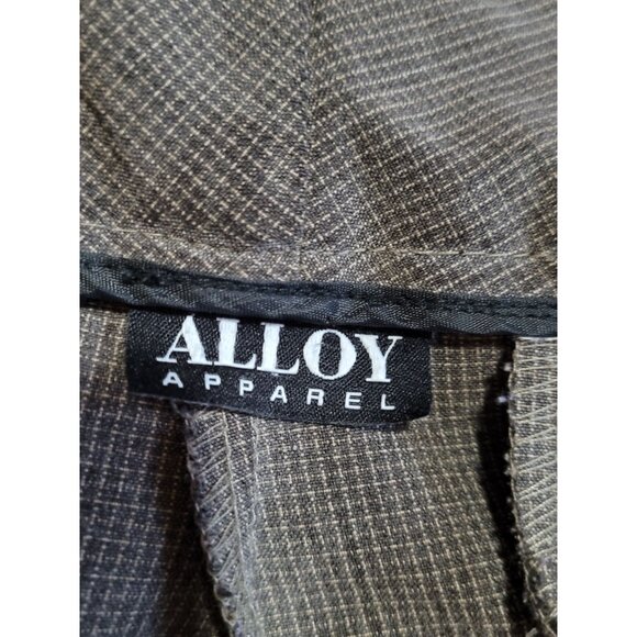 Alloy Apparel Womens Dress Pants 36X37 Wide Leg Cuffed Mid Rise Button Brown XL - Picture 5 of 8